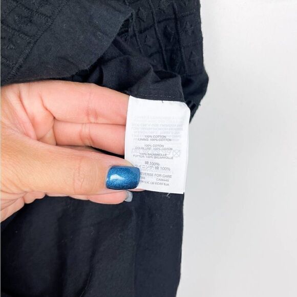 J.Crew Size 2 Mini Shift Dress Eyelet Flare
Sleeve Embroidered Black - Picture 12 of 14